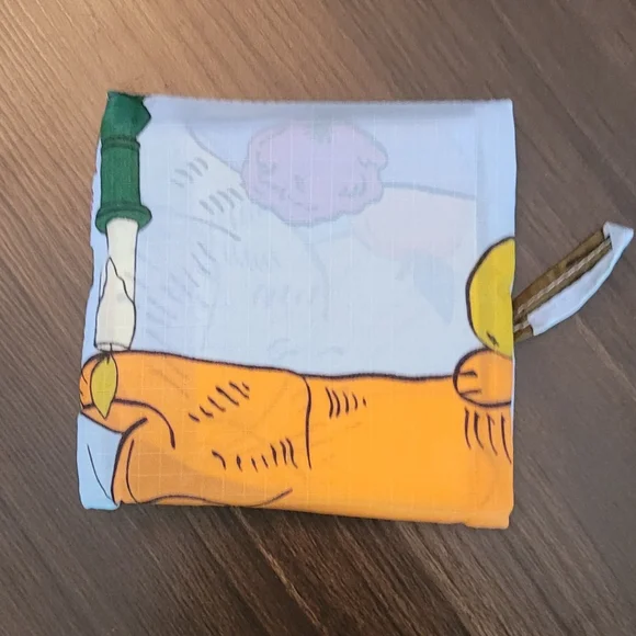 BAGGU NWOT Mini Baby Size Reusable Grocery Bag in Pouch- Multicolor Cat Print - Picture 3 of 3